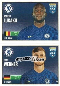 Sticker Romelu Lukaku / Timo Werner - FIFA 365 2022 n. 43 - Panini