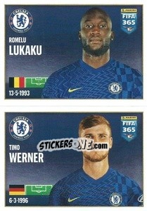 Sticker Romelu Lukaku / Timo Werner - FIFA 365 2022 - Panini