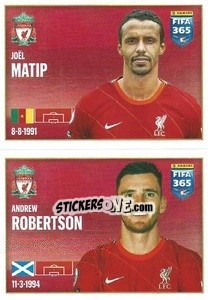 Figurina Joel Matip / Andrew Robertson - FIFA 365 2022 - Panini