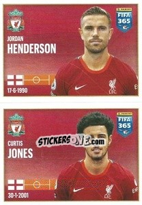 Sticker Jordan Henderson / Curtis Jones - FIFA 365 2022 n. 54 - Panini
