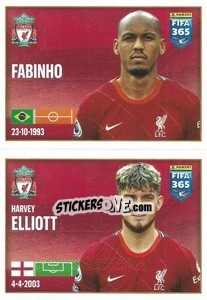 Sticker Fabinho / Harvey Elliott - FIFA 365 2022 n. 56 - Panini