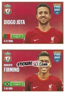 Sticker Diogo Jota / Roberto Firmino - FIFA 365 2022 n. 57 - Panini