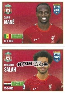 Figurina Sadio Mané / Mohamed Salah - FIFA 365 2022 - Panini