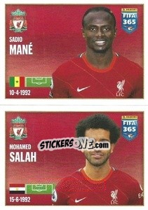 Sticker Sadio Mané / Mohamed Salah - FIFA 365 2022 n. 58 - Panini