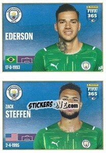 Sticker Ederson / Zack Steffen - FIFA 365 2022 n. 64 - Panini