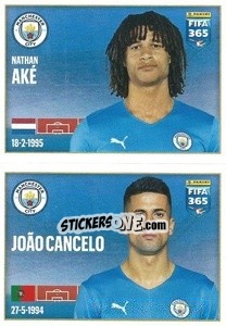 Sticker Nathan Aké / João Cancelo - FIFA 365 2022 n. 65 - Panini