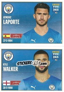 Sticker Aymeric Laporte / Kyle Walker - FIFA 365 2022 n. 66 - Panini