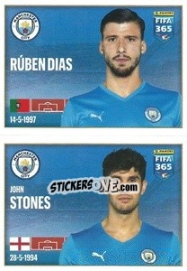 Cromo Rúben Dias / John Stones - FIFA 365 2022 - Panini