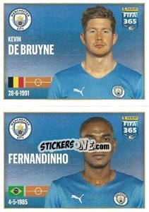 Sticker Kevin De Bruyne / Fernandinho - FIFA 365 2022 n. 69 - Panini