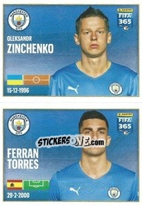 Sticker Oleksandr Zinchenko / Ferran Torres - FIFA 365 2022 - Panini