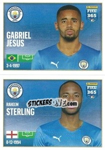 Sticker Gabriel Jesus / Raheem Sterling - FIFA 365 2022 n. 73 - Panini