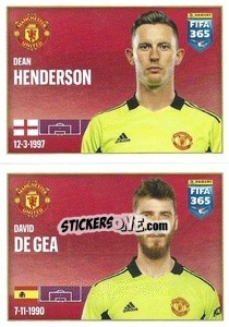 Sticker Dean Henderson / David de Gea - FIFA 365 2022 n. 79 - Panini