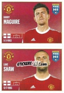 Sticker Harry Maguire / Luke Shaw - FIFA 365 2022 n. 81 - Panini