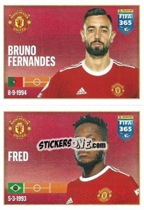 Sticker Bruno Fernandes / Fred - FIFA 365 2022 n. 83 - Panini