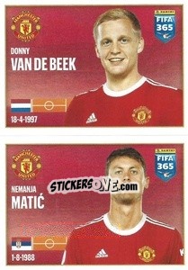 Figurina Donny van de Beek / Nemanja Matic - FIFA 365 2022 - Panini