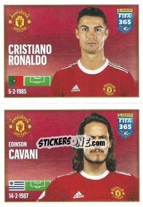 Sticker Cristiano Ronaldo / Edinson Cavani - FIFA 365 2022 - Panini