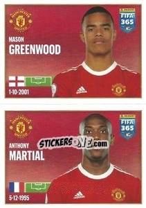 Sticker Mason Greenwood / Anthony Martial - FIFA 365 2022 - Panini