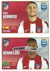 Sticker Mario Hermoso / Renan Lodi - FIFA 365 2022 n. 96 - Panini