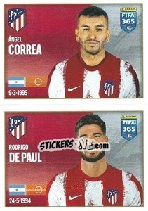 Sticker Ángel Correa / Rodrigo De Paul - FIFA 365 2022 n. 99 - Panini