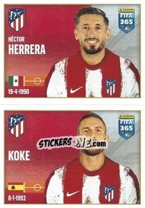 Sticker Héctor Herrera / Koke - FIFA 365 2022 n. 100 - Panini