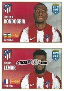 Sticker Geoffrey Kondogbia / Thomas Lemar - FIFA 365 2022 n. 101 - Panini
