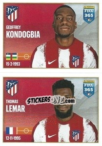 Figurina Geoffrey Kondogbia / Thomas Lemar - FIFA 365 2022 - Panini