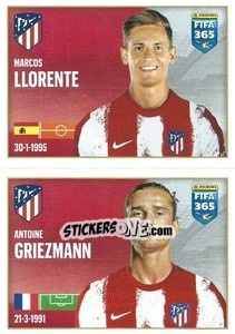 Sticker Marcos Llorente / Antoine Griezmann - FIFA 365 2022 n. 102 - Panini