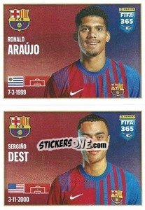 Sticker Ronald Araújo / Sergiño Dest - FIFA 365 2022 n. 110 - Panini