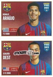 Cromo Ronald Araújo / Sergiño Dest - FIFA 365 2022 - Panini