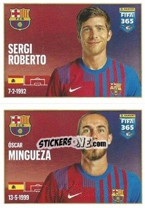 Figurina Sergi Roberto / Óscar Mingueza - FIFA 365 2022 - Panini