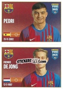 Sticker Pedri / Frenkie de Jong - FIFA 365 2022 n. 114 - Panini