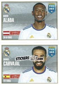 Sticker David Alaba / Daniel Carvajal - FIFA 365 2022 n. 125 - Panini