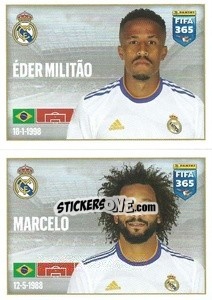 Sticker Éder Militão / Marcelo - FIFA 365 2022 n. 126 - Panini