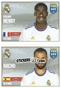 Cromo Ferland Mendy / Nacho - FIFA 365 2022 - Panini