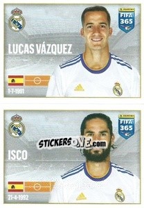 Cromo Lucas Vázquez / Isco - FIFA 365 2022 - Panini