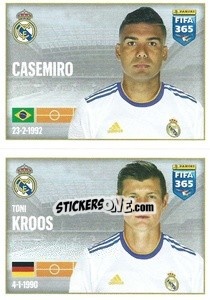 Sticker Casemiro / Toni Kroos - FIFA 365 2022 n. 129 - Panini
