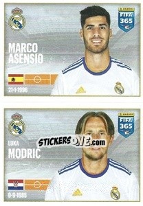 Sticker Marco Asensio / Luka Modric - FIFA 365 2022 n. 130 - Panini