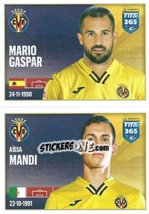 Cromo Mario Gaspar / Aissa Mandi - FIFA 365 2022 - Panini