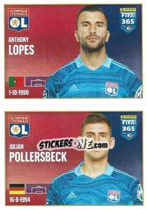 Sticker Anthony Lopes / Julian Pollersbeck - FIFA 365 2022 n. 154 - Panini