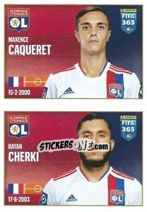 Sticker Maxence Caqueret / Rayan Cherki - FIFA 365 2022 - Panini