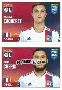 Figurina Maxence Caqueret / Rayan Cherki - FIFA 365 2022 - Panini