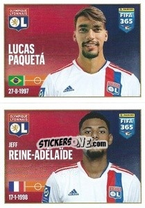 Cromo Lucas Paquetá / Jeff Reine-Adélaide - FIFA 365 2022 - Panini
