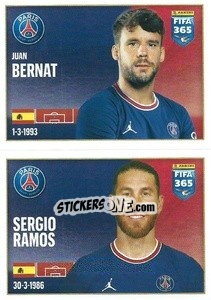 Sticker Juan Bernat / Sergio Ramos - FIFA 365 2022 - Panini