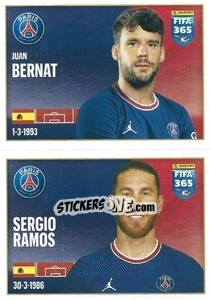 Sticker Juan Bernat / Sergio Ramos - FIFA 365 2022 n. 170 - Panini