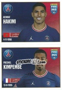 Sticker Achraf Hakimi / Presnel Kimpembe - FIFA 365 2022 n. 171 - Panini