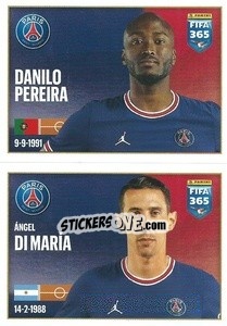 Sticker Danilo Pereira / Ángel Di María - FIFA 365 2022 - Panini