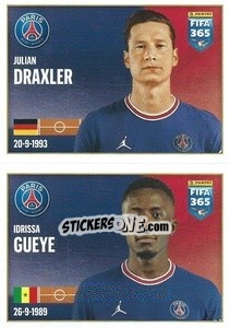 Cromo Julian Draxler / Idrissa Gueye - FIFA 365 2022 - Panini