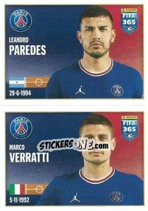 Figurina Leandro Paredes / Marco Verratti - FIFA 365 2022 - Panini