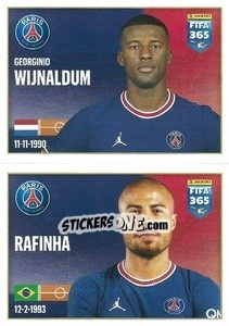 Sticker Georginio Wijnaldum / Rafinha - FIFA 365 2022 n. 176 - Panini