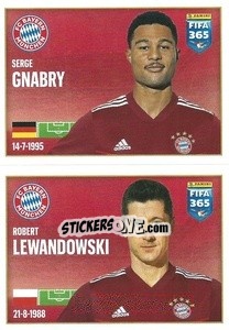 Sticker Serge Gnabry / Robert Lewandowski - FIFA 365 2022 n. 192 - Panini